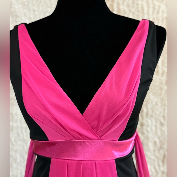 Ruby Rox Vintage Y2K Sz Small Black with Pink Satin Trim Dress A Line Sleeveless - Picture 2 of 6